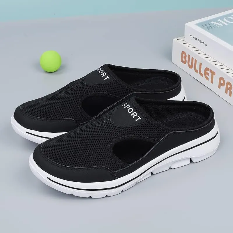 Men's House Slippers,Half Shoes For Men,Slip-on Mules,Slipons,Breathable mesh,Lightweight,Summer Shoe