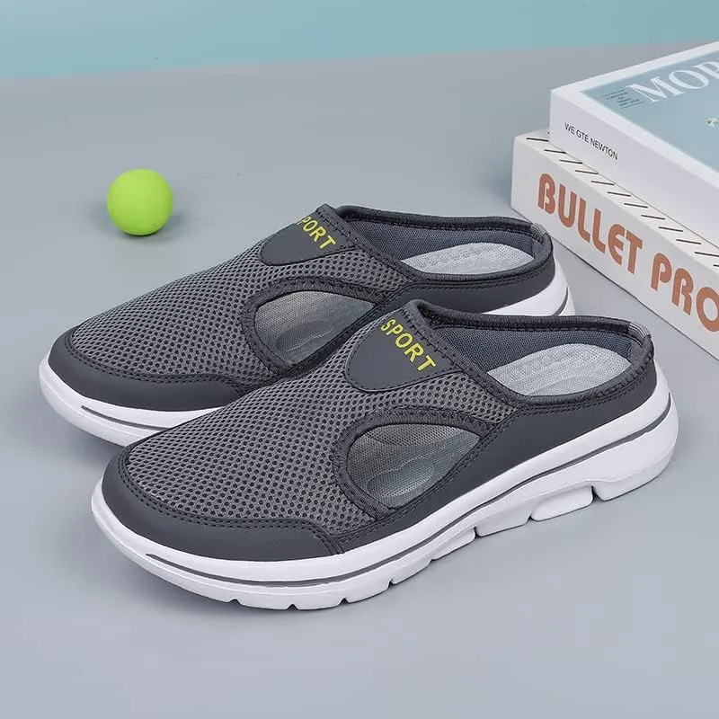 Men's House Slippers,Half Shoes For Men,Slip-on Mules,Slipons,Breathable mesh,Lightweight,Summer Shoe