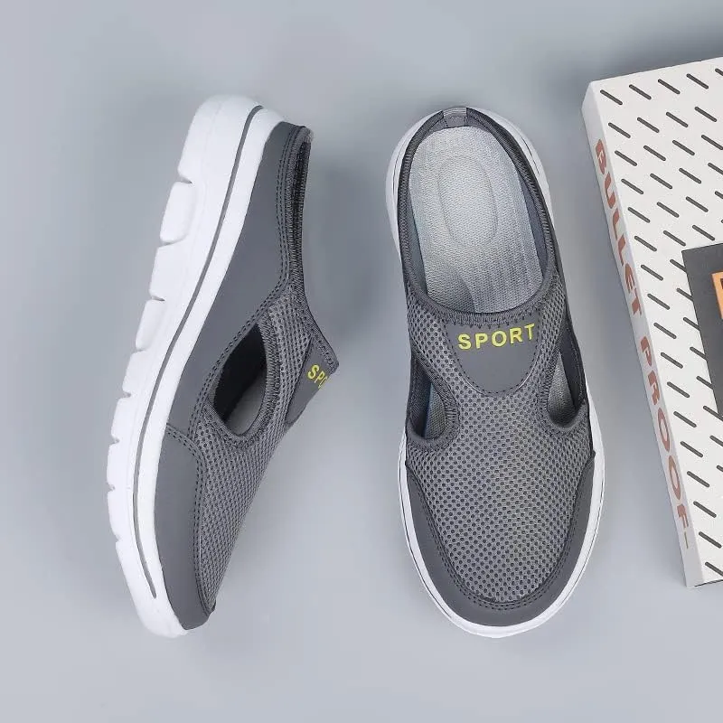 Men's House Slippers,Half Shoes For Men,Slip-on Mules,Slipons,Breathable mesh,Lightweight,Summer Shoe