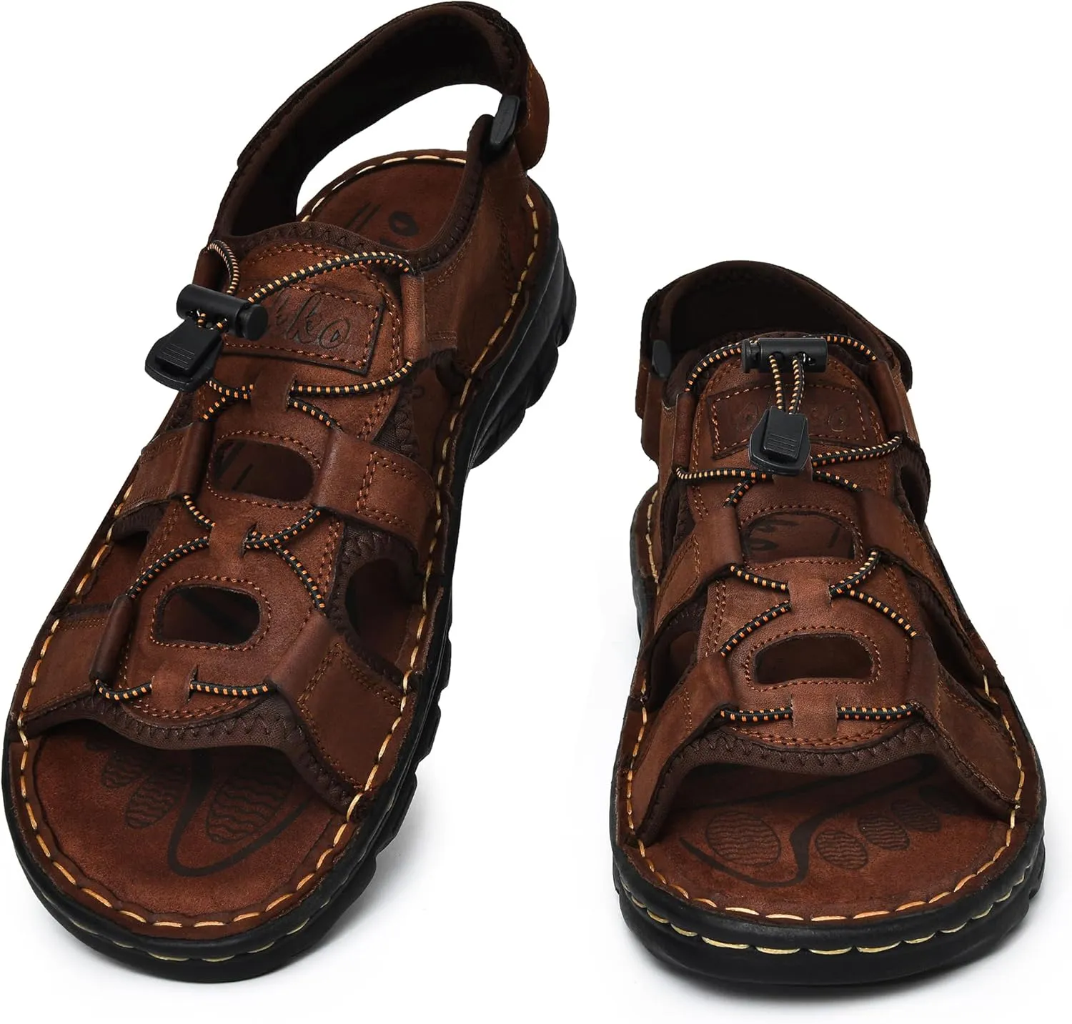 Mens Leather Sandals Athletic Fisherman Sandal Casual Summer Shoes for Men Outdoor