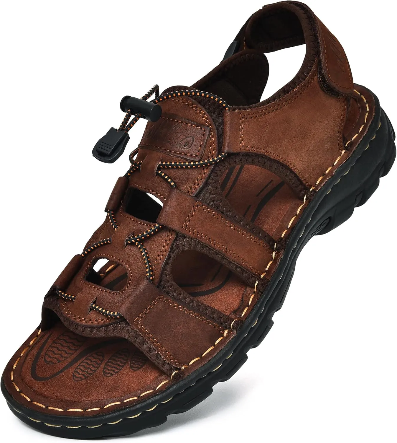 Mens Leather Sandals Athletic Fisherman Sandal Casual Summer Shoes for Men Outdoor