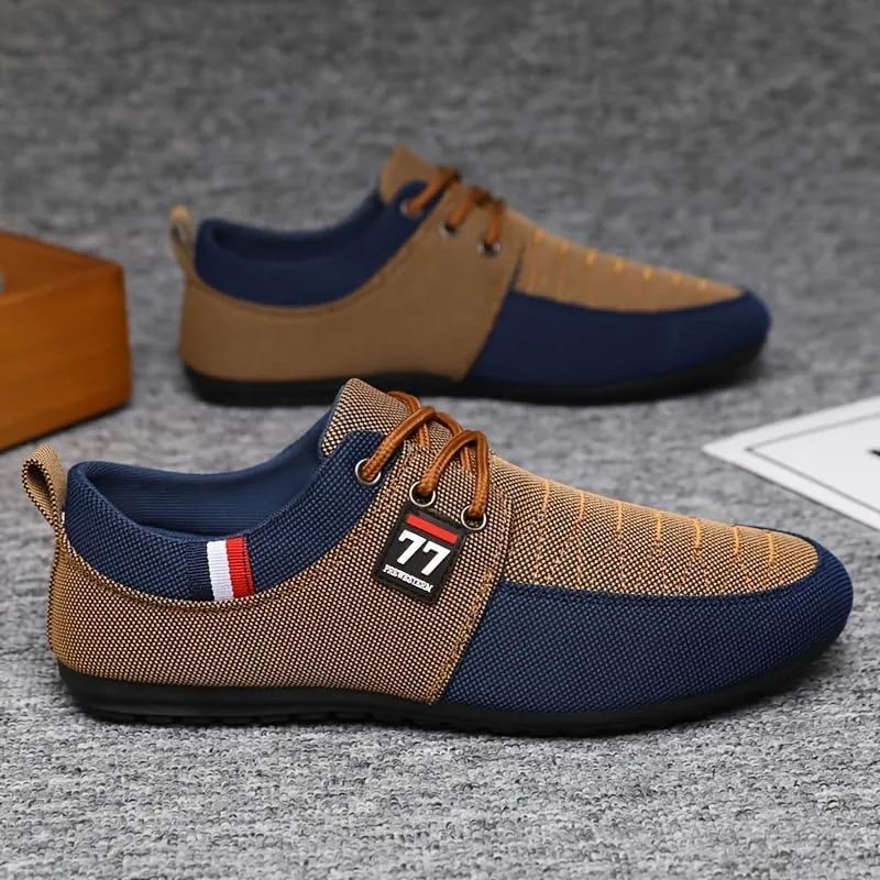 Men's Low Top Casual Shoes for Outdoor Street Walking Traveling - Non Slip Comfy Breathable Retro Sneakers for All Seasons