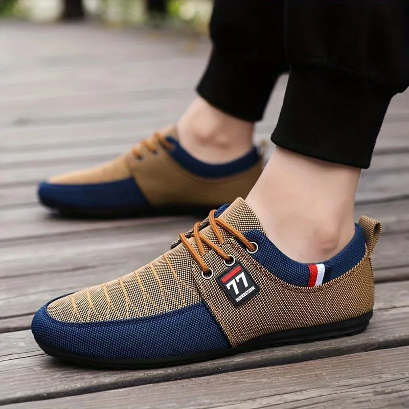 Men's Low Top Casual Shoes for Outdoor Street Walking Traveling - Non Slip Comfy Breathable Retro Sneakers for All Seasons