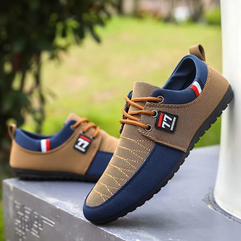 Men's Low Top Casual Shoes for Outdoor Street Walking Traveling - Non Slip Comfy Breathable Retro Sneakers for All Seasons
