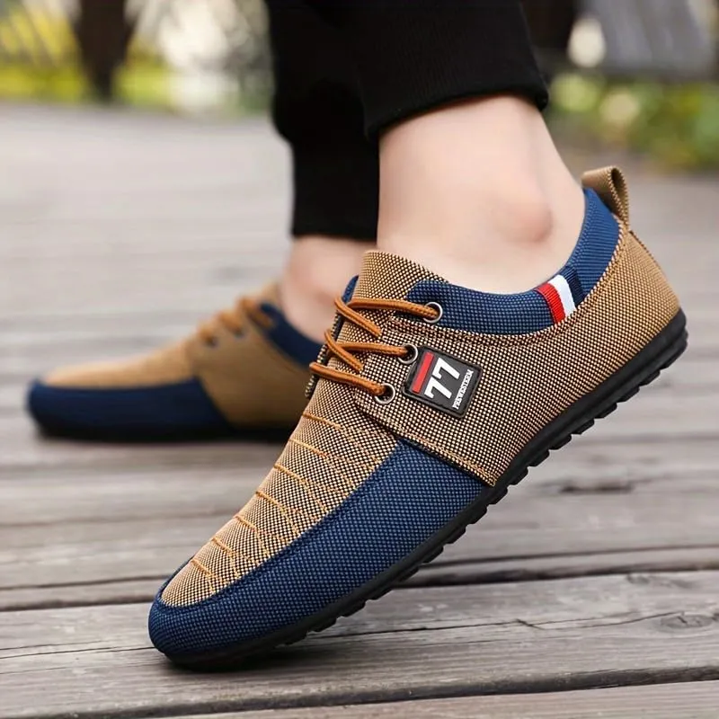 Men's Low Top Casual Shoes for Outdoor Street Walking Traveling - Non Slip Comfy Breathable Retro Sneakers for All Seasons