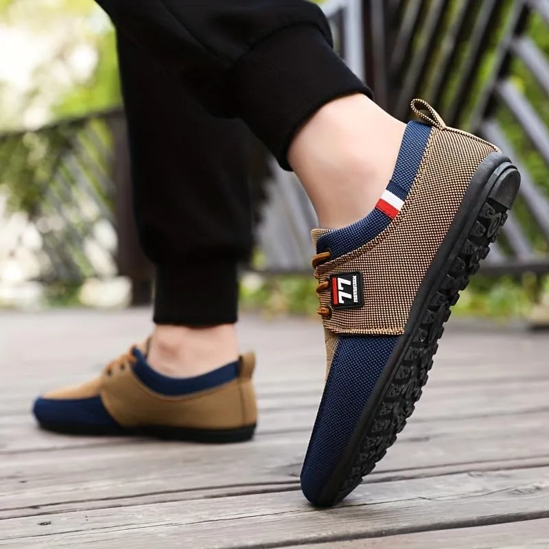 Men's Low Top Casual Shoes for Outdoor Street Walking Traveling - Non Slip Comfy Breathable Retro Sneakers for All Seasons