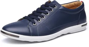 Men's Low Top Oxford Shoes Lace-Up Comfort Walking Casual Driving Shoes Fashion Flat Sneakers Round Toe Business Dress Shoes