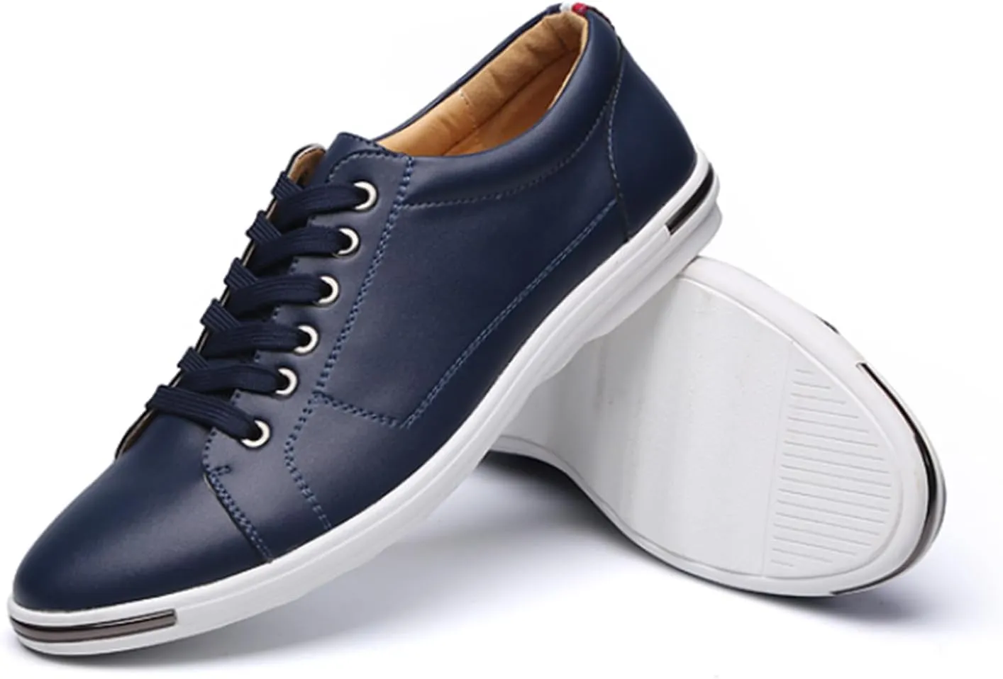 Men's Low Top Oxford Shoes Lace-Up Comfort Walking Casual Driving Shoes Fashion Flat Sneakers Round Toe Business Dress Shoes
