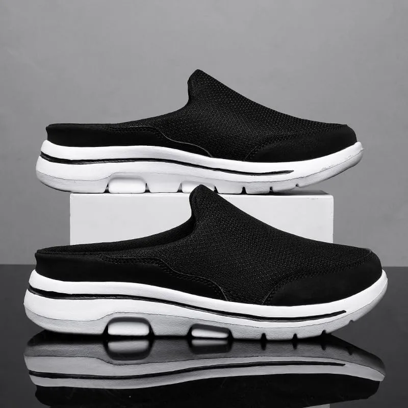 Men's Mesh House Slippers, Slip-on Mules, Indoor, Slipons,Stylish Wide Summer Shoe,Lightweight, Washable