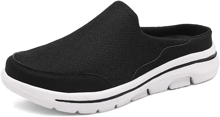 Men's Mesh House Slippers, Slip-on Mules, Indoor, Slipons,Stylish Wide Summer Shoe,Lightweight, Washable
