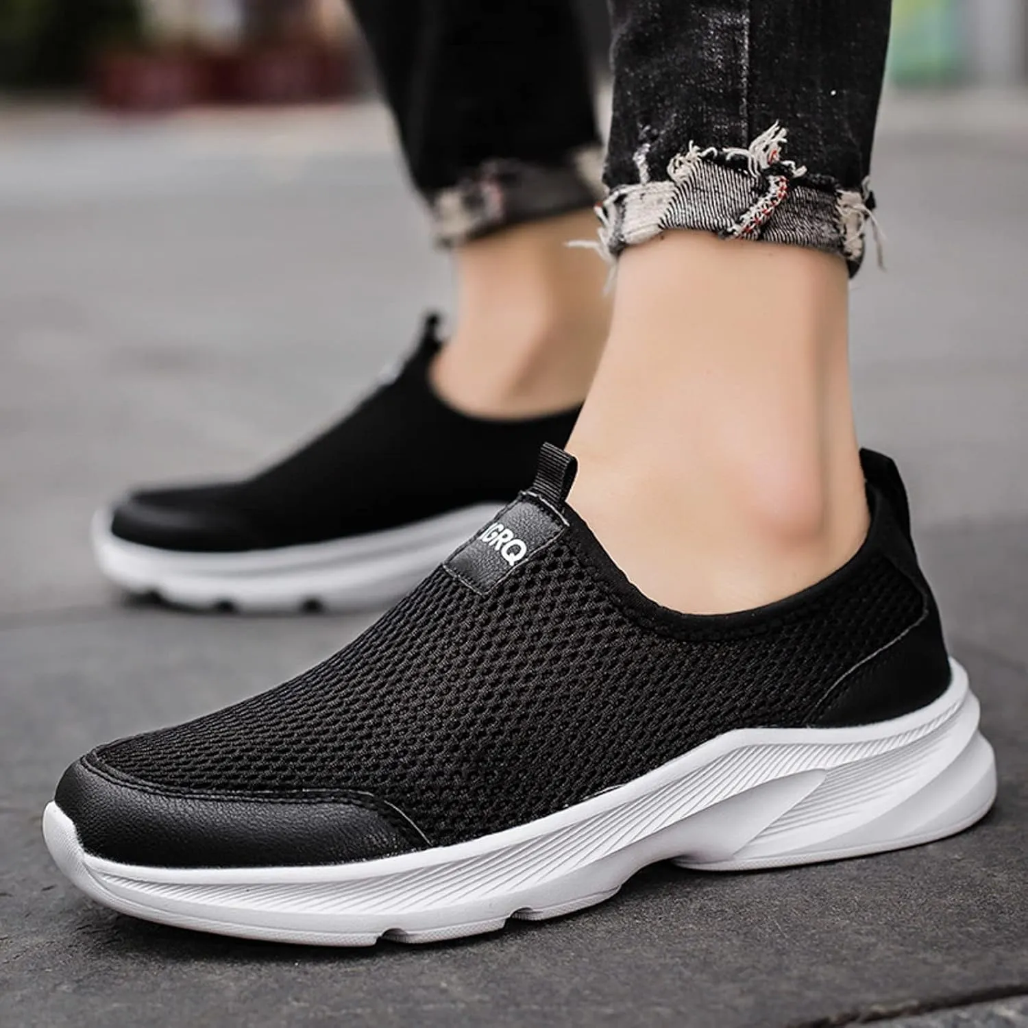 Mens Minimalist Shoes Simple Solid Color Slip-on Loafers Non Slip Recovery Shoes Lightweight Sneaker Guards Air 1 Men