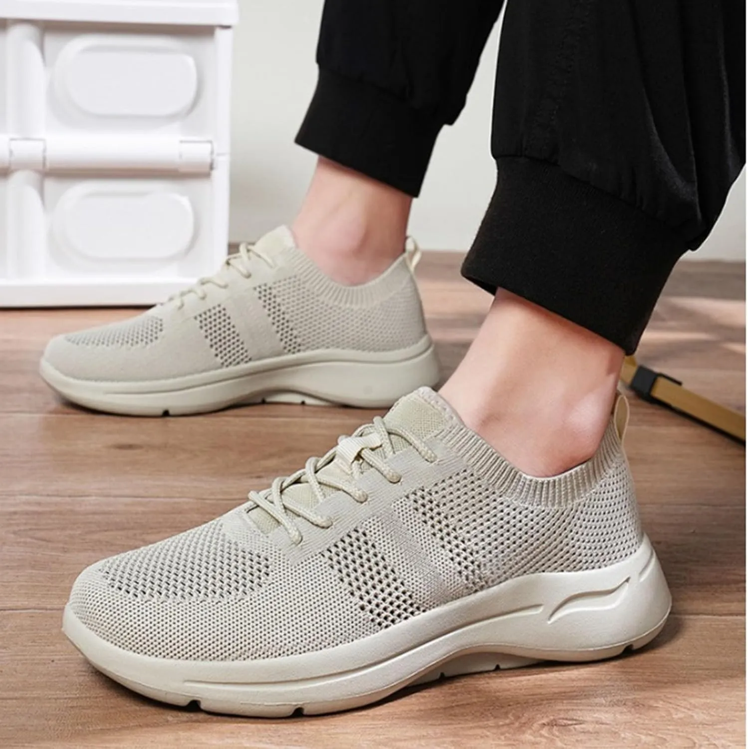 Mens Oxfords Lace-Up Lightweight Casual Walking Shoes Running Shoes for Women Mesh Woman Shoes Casual Chunky Sneakers Red Tennis Shoe Loafers Shoe