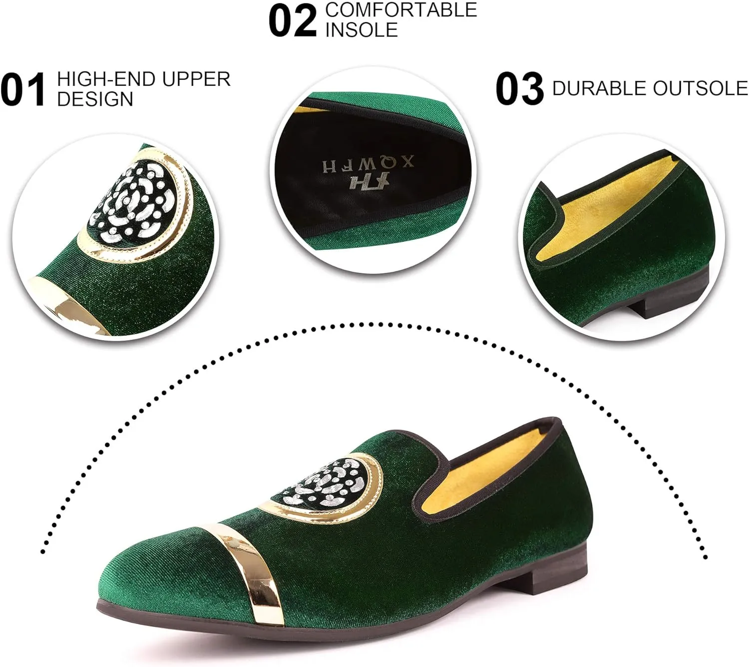 Mens Rhinestone Loafers Velvet Tuxedo Dress Shoes with Gold Plate Smoking Slippers Slip-On Penny Party Wedding Casual Shoes