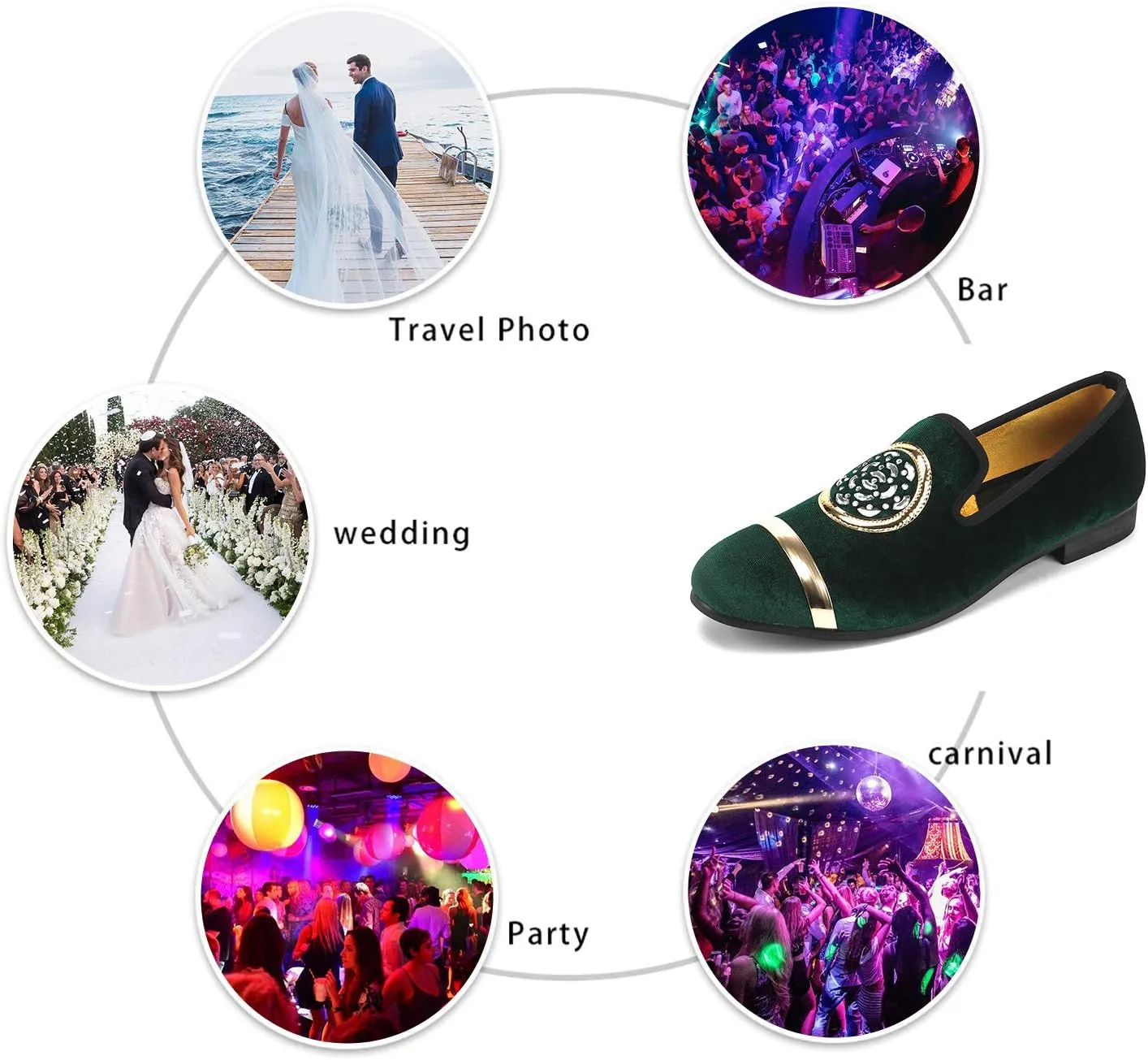Mens Rhinestone Loafers Velvet Tuxedo Dress Shoes with Gold Plate Smoking Slippers Slip-On Penny Party Wedding Casual Shoes
