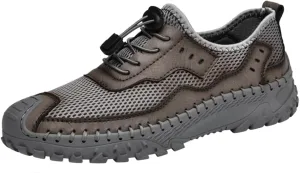 Men's Shoes Casual Hiking Breathable Mesh Outdoor Sneakers Loafers Slip On Summer Lightweight Men Walking Anti-Slip ﻿