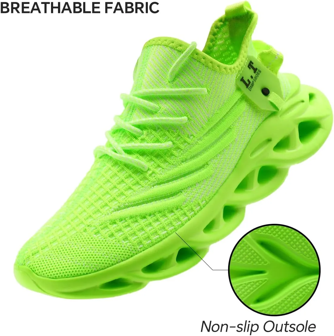 Mens Slip on Walking Running Shoes Non Slip Sneakers Work Sport Athletic Gym Sports Casual Fashion Lightweight Breathable