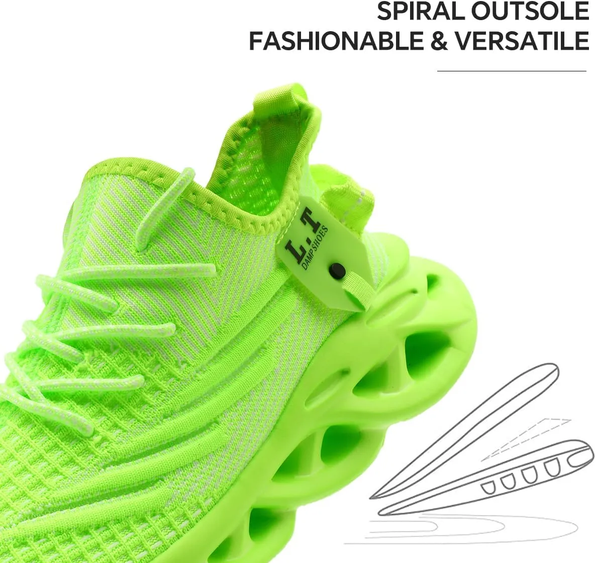Mens Slip on Walking Running Shoes Non Slip Sneakers Work Sport Athletic Gym Sports Casual Fashion Lightweight Breathable