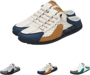 Men's Summer Breathable mesh Casual Slippers Deodorant mesh Shoes Soft Bottom Half-Slippers Men's Sneakers Trendy Shoes