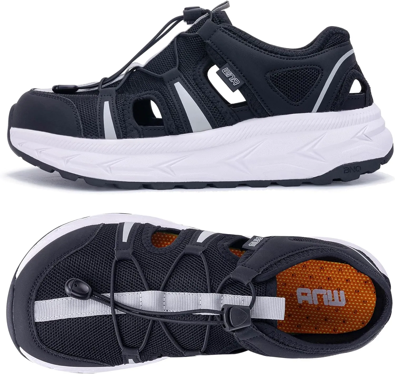 Mens Summer Hiking Sandals Closed Toe Wide Width Walking Water Shoes Comfortable Recovery Fisherman Sport Sandals