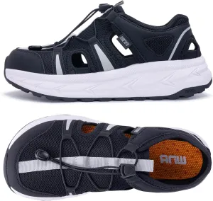 Mens Summer Hiking Sandals Closed Toe Wide Width Walking Water Shoes Comfortable Recovery Fisherman Sport Sandals