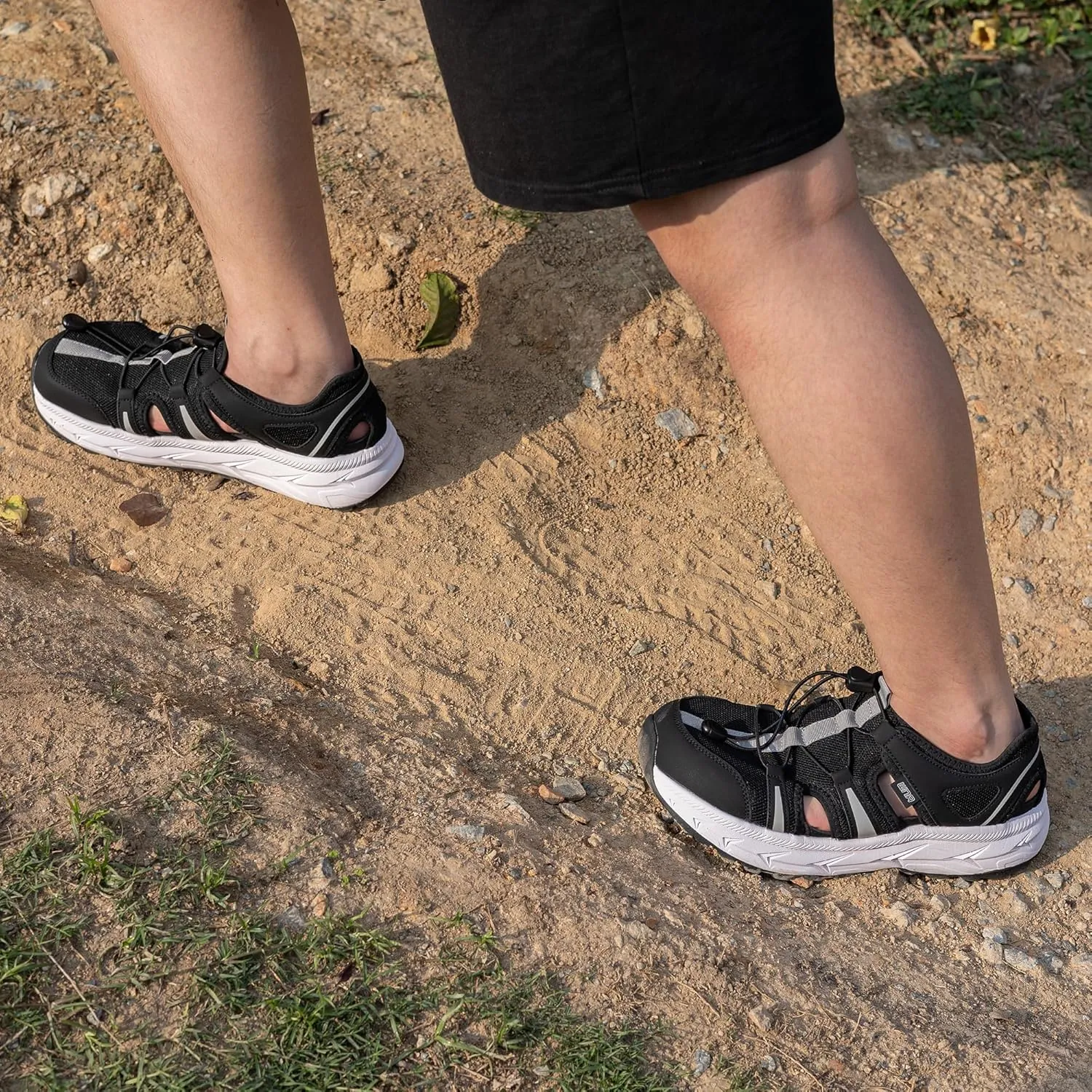 Mens Summer Hiking Sandals Closed Toe Wide Width Walking Water Shoes Comfortable Recovery Fisherman Sport Sandals