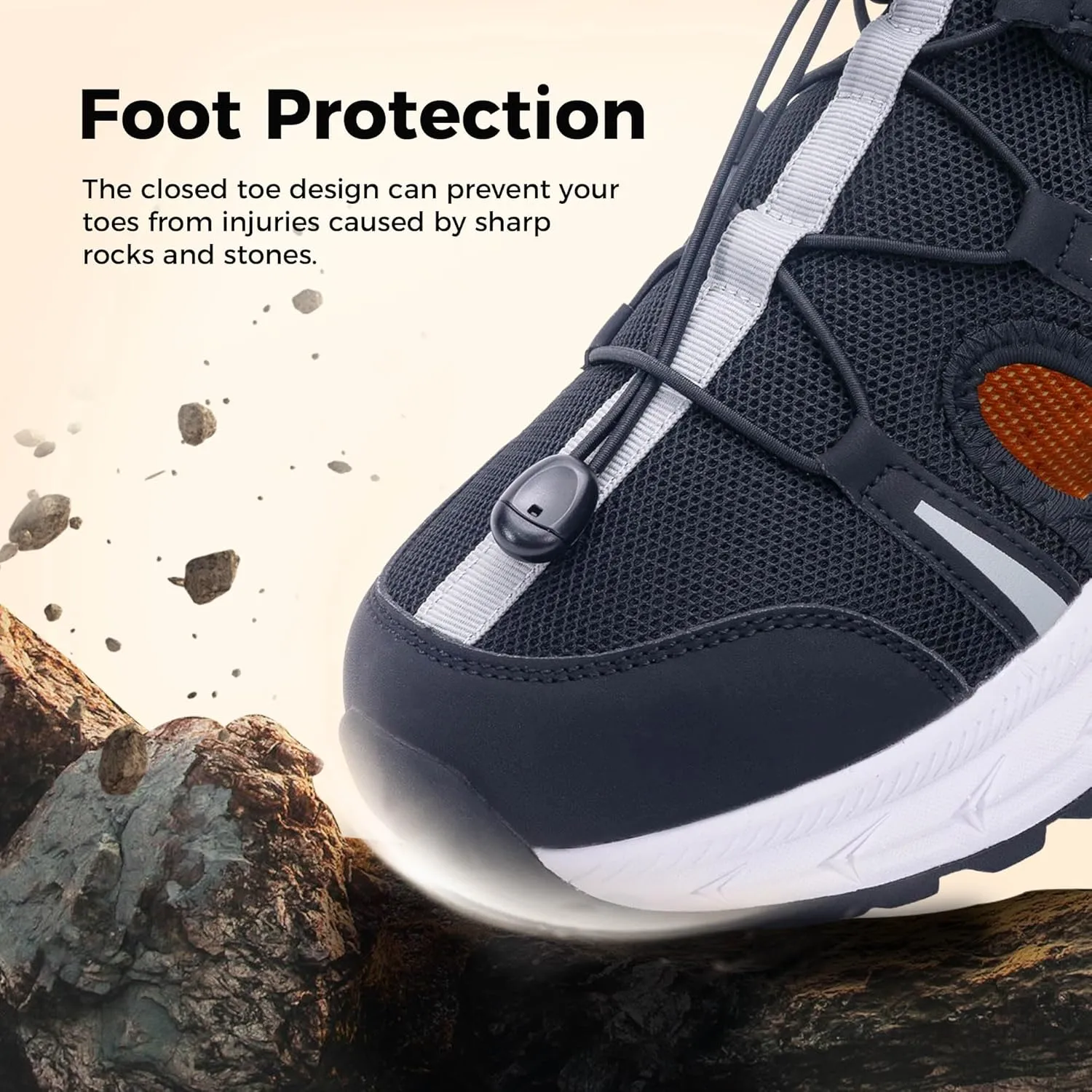 Mens Summer Hiking Sandals Closed Toe Wide Width Walking Water Shoes Comfortable Recovery Fisherman Sport Sandals