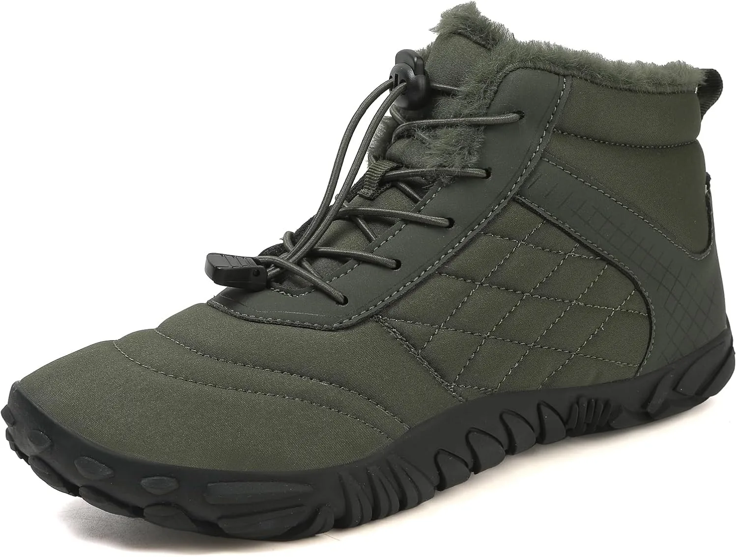 Mens Wide Shoes Toe Box Winter Cross Trainer Minimalist Anti Skid Shoes for Women Cotton Boots Sneakers Outdoor Ankle Boots Brown Black Green White