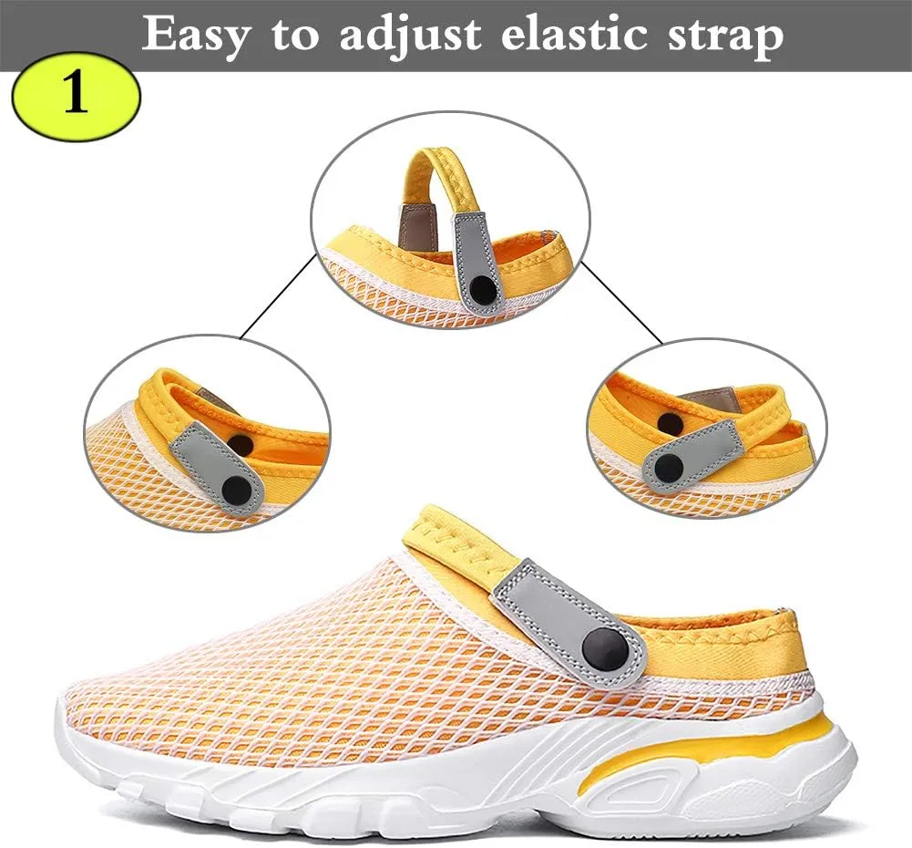 Mens Womens Garden Clogs Shoes Summer Breathable Mesh Sandals Slippers Indoor Outdoor Slippers Quick Drying Water Shoes
