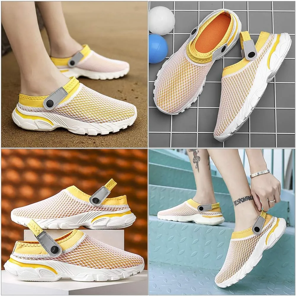 Mens Womens Garden Clogs Shoes Summer Breathable Mesh Sandals Slippers Indoor Outdoor Slippers Quick Drying Water Shoes