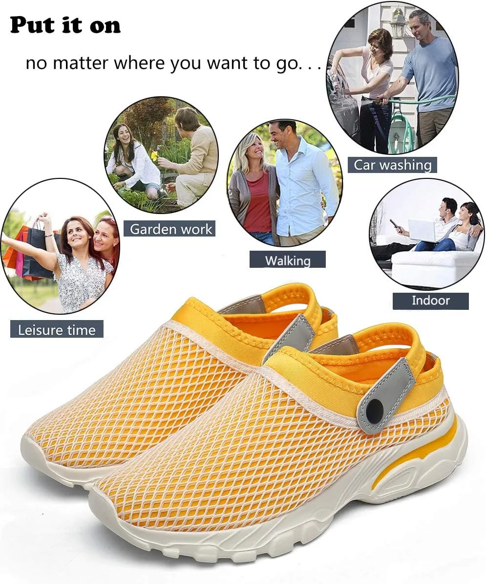 Mens Womens Garden Clogs Shoes Summer Breathable Mesh Sandals Slippers Indoor Outdoor Slippers Quick Drying Water Shoes