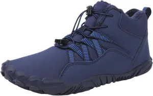 Men's Women's Winter Snow Boots Warm Fur Lined Snow Sneakers Slip On Barefoot Wide Toe Box Zero Drop Ankle Booties Unisex