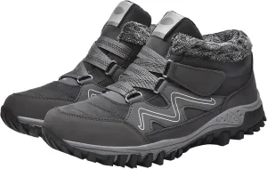Men's Work Boots Wide Width Hiking Sneakers Shoes with Fur Lined Women's Workout Shoes Comfortable Winter Backpacking Snow Botas Warm Water Hike Grounded Footwear