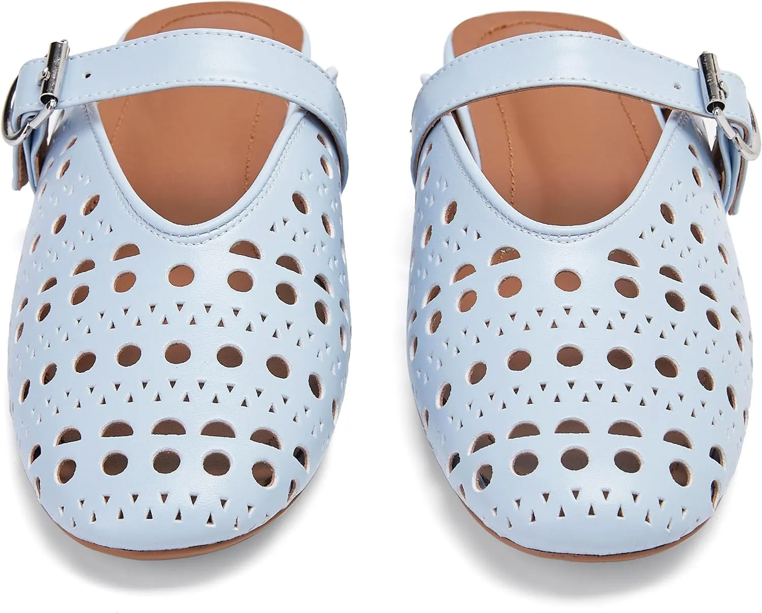 Mesh Flats Mules Sandals for Women,Women's Closed Toe Hollowing Fishnet Flat Sandals with Adjustable Ankle Strap Summer Dressy Sandals Low Heel Flats Ultra Comfortable Slip on Casual Shoes