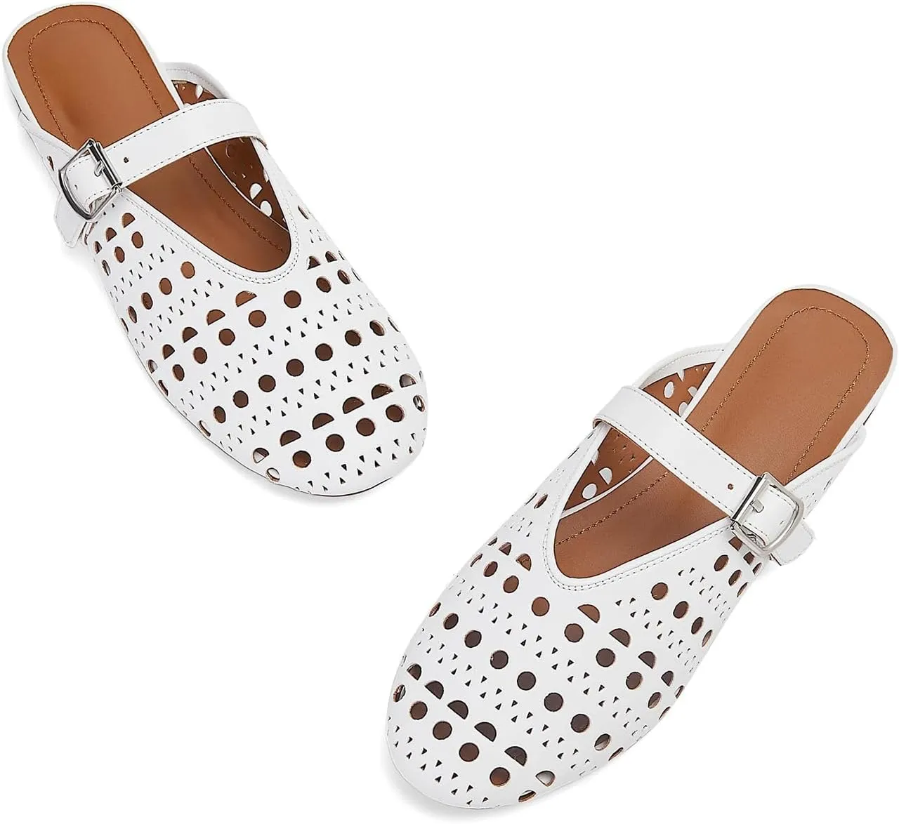 Mesh Flats Mules Sandals for Women,Women's Closed Toe Hollowing Fishnet Flat Sandals with Adjustable Ankle Strap Summer Dressy Sandals Low Heel Flats Ultra Comfortable Slip on Casual Shoes