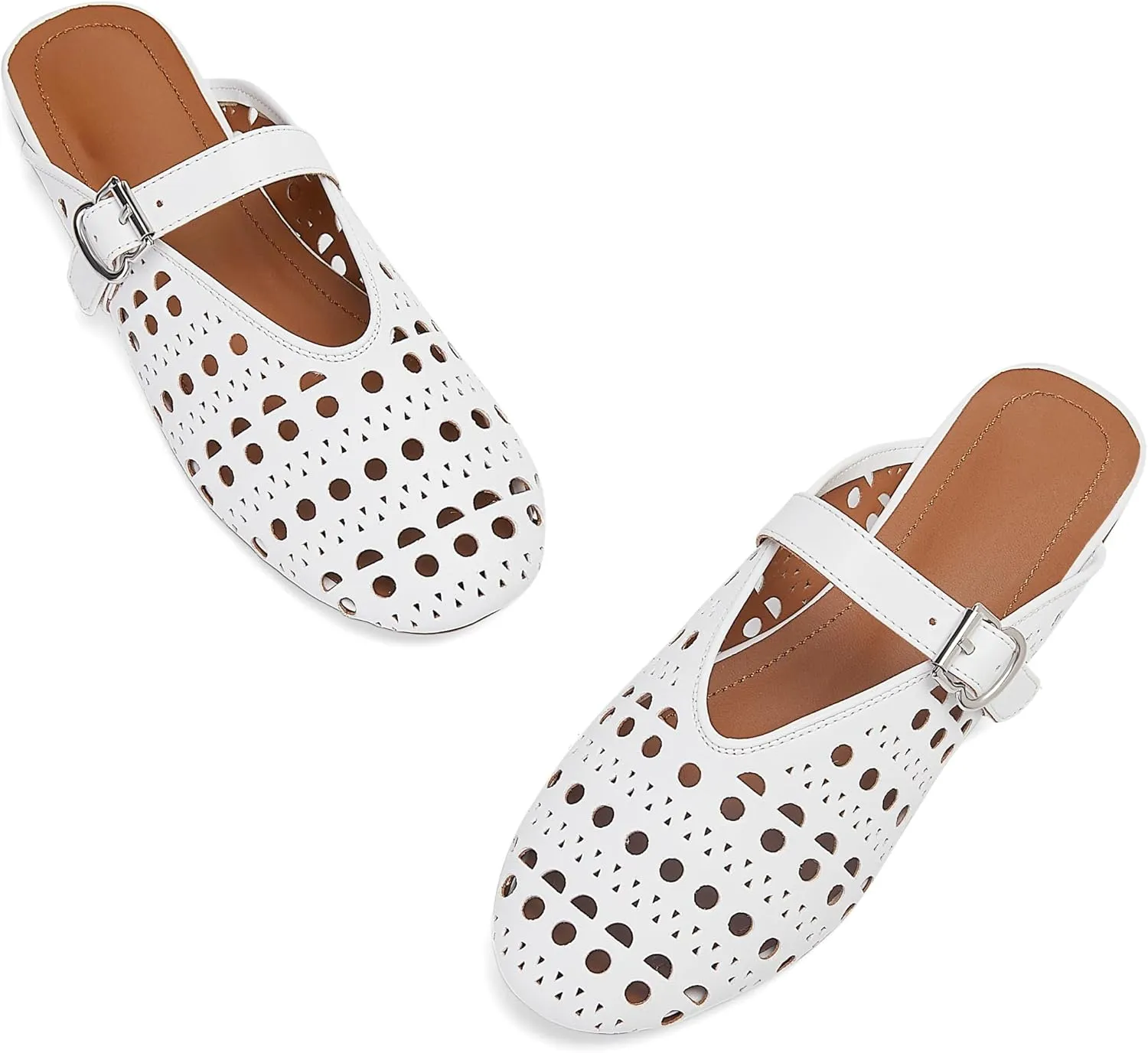 Mesh Flats Mules Sandals for Women,Women's Closed Toe Hollowing Fishnet Flat Sandals with Adjustable Ankle Strap Summer Dressy Sandals Low Heel Flats Ultra Comfortable Slip on Casual Shoes