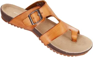 MGGMOKAY Mens Cow Leather Flip Flops Sandals