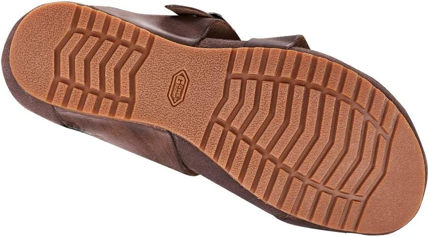 MGGMOKAY Mens Cow Leather Flip Flops Sandals