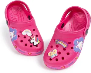 Miamooi Toddler Girls Boys Clogs Cute Cartoon Garden Water Clogs Little Kid Non-Slip Slides Indoor Outdoor Waterproof Beach Sandals Slip-on Beach Pool Shower Slippers Water Shoes