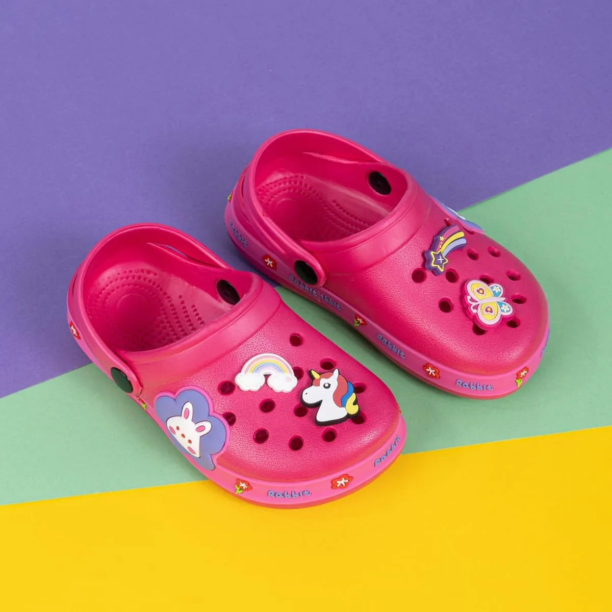 Miamooi Toddler Girls Boys Clogs Cute Cartoon Garden Water Clogs Little Kid Non-Slip Slides Indoor Outdoor Waterproof Beach Sandals Slip-on Beach Pool Shower Slippers Water Shoes