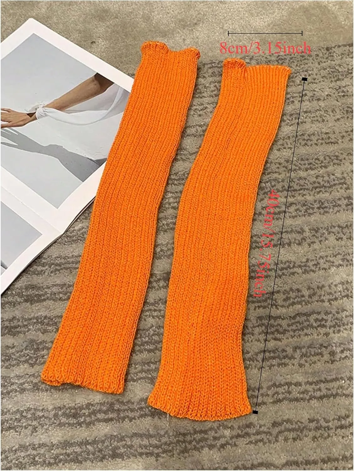 Milumia Women's Ribbed Knit Leg Warmers Y2K 80s Boot Long Socks