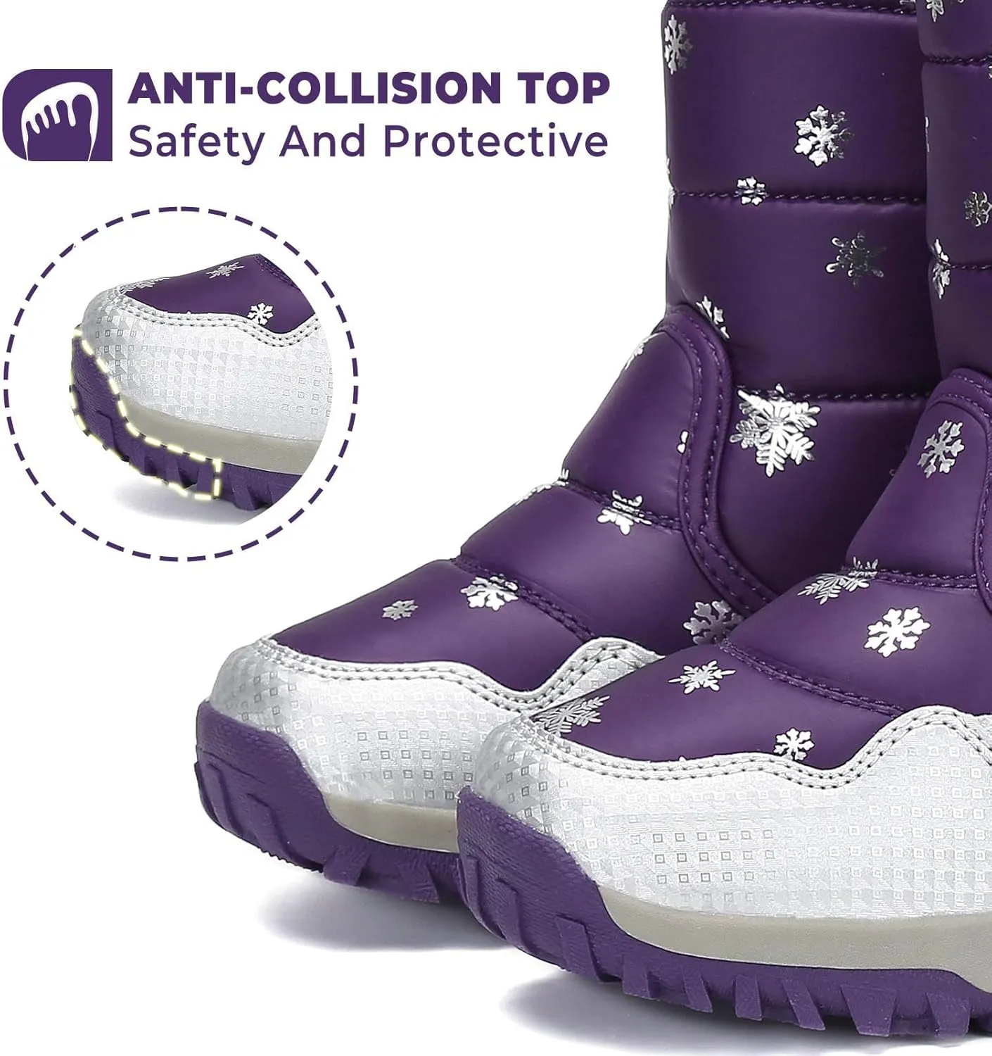 Mishansha Kids Snow Boots for Boys Girls Winter Boot Waterproof Warm Anti-Slip Cold Weather Shoes (Toddler/Little Kid/Big Kid)