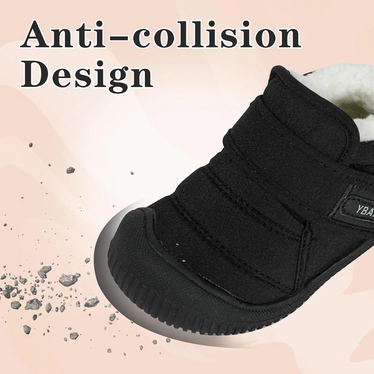 MK MATT KEELY Baby Winter Warm Shoes for Infant Boys Girls Toddler Plush Lining Snow Boots Soft Sole Non-Slip Walking Shoes Outdoor Faux Fur Booties