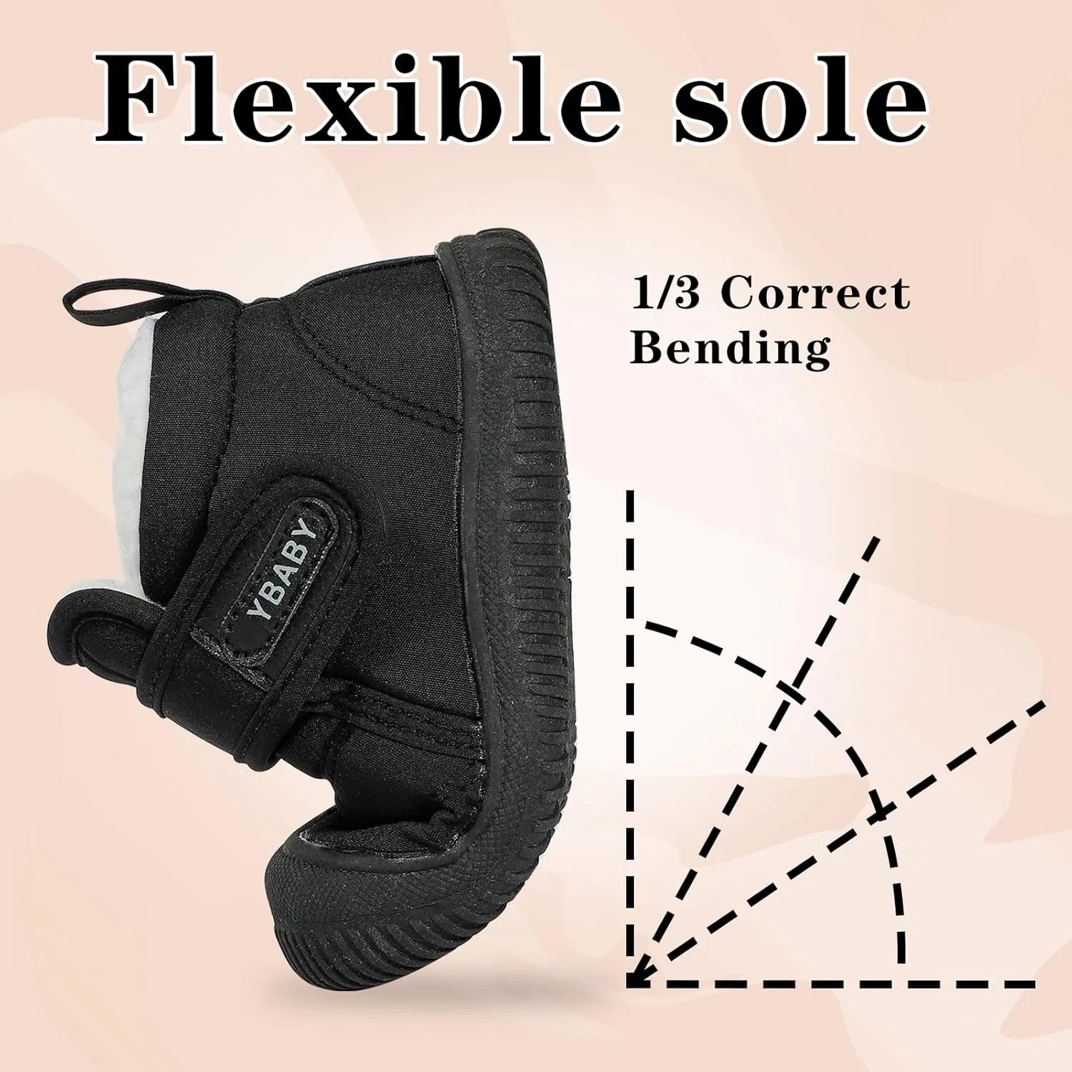MK MATT KEELY Baby Winter Warm Shoes for Infant Boys Girls Toddler Plush Lining Snow Boots Soft Sole Non-Slip Walking Shoes Outdoor Faux Fur Booties