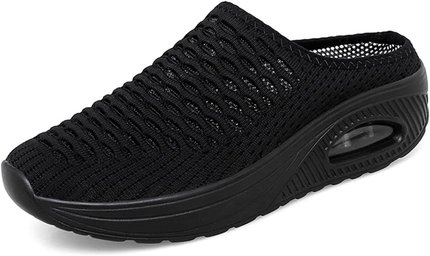 Mules Clogs for Women Comfortable Orthopedic Slip On Sneaker Sandals Womens Air Cushion Platform Mesh Mules Clogs Lightweight Walking Sliipers Slip On Indoor Outdoor