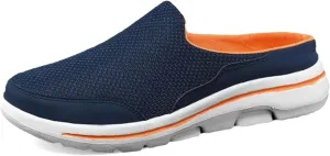 Mules for Women 2025 Slip On Mules & Clogs Light Open Back Shoes Comfort Walking Shoes Breathable Slippers Closed Toe Slides Mesh Air Cushion Orthopedic Diabetic Shoe with Arch-Support