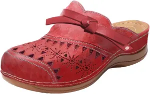 Mules for Women Clogs with Arch Support Slip on Shoes Vintage Closed Toe Snadals Casual Summer Wedge Sandals