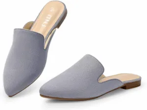 MUSSHOE Mules for Women Flats Comfortable Pointed Toe Women Mules