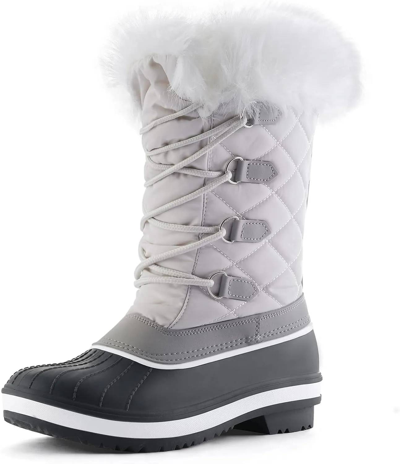 mysoft Women's Waterproof Winter Boots, Warm Insulated Snow Boots for Outdoor