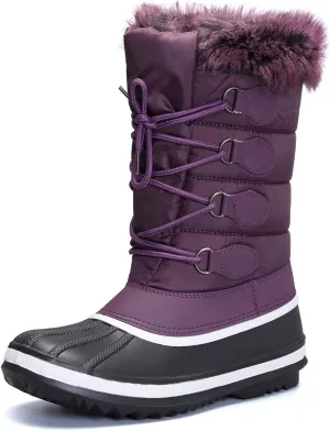 mysoft Women's Waterproof Winter Boots, Warm Insulated Snow Boots for Outdoor