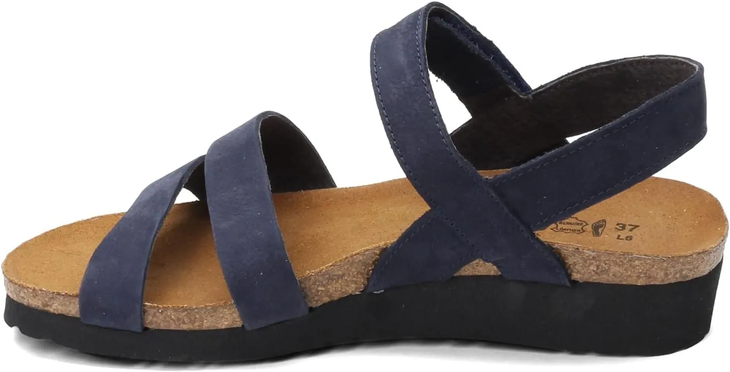 NAOT Kayla Women’s Sandals - Supportive 3-Strap Design with Backstrap, Cork & Latex Footbed - Arch Support - Travel-Friendly Comfortable Walking Sandals for All-Day Wear